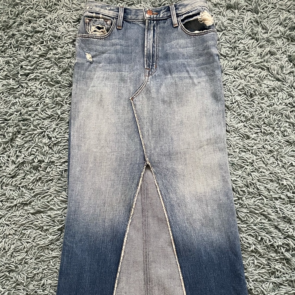 Denim  midi skirt